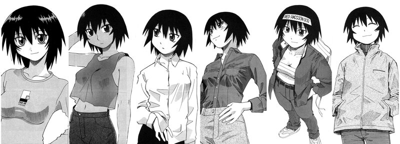Anime Character in Six Outfits