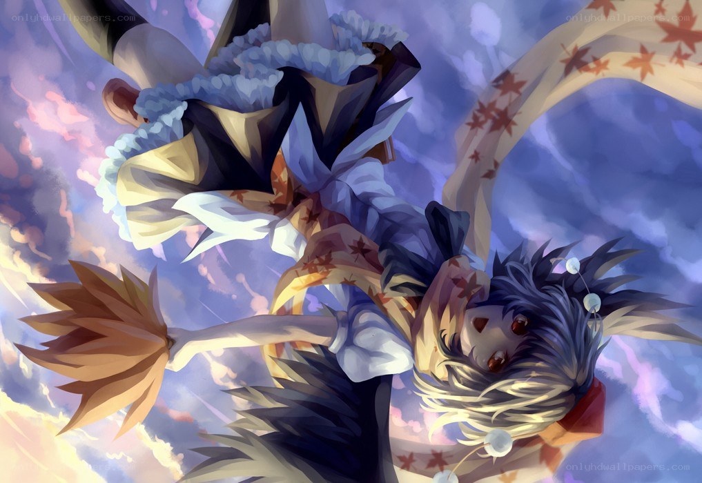 anime character in sky