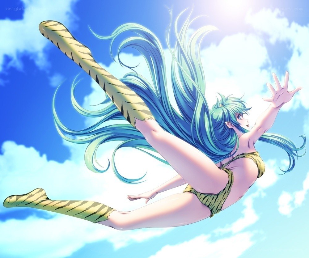 anime character in sky