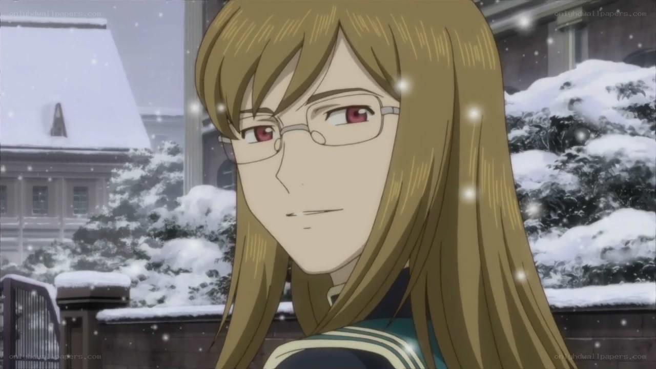 anime character in snow