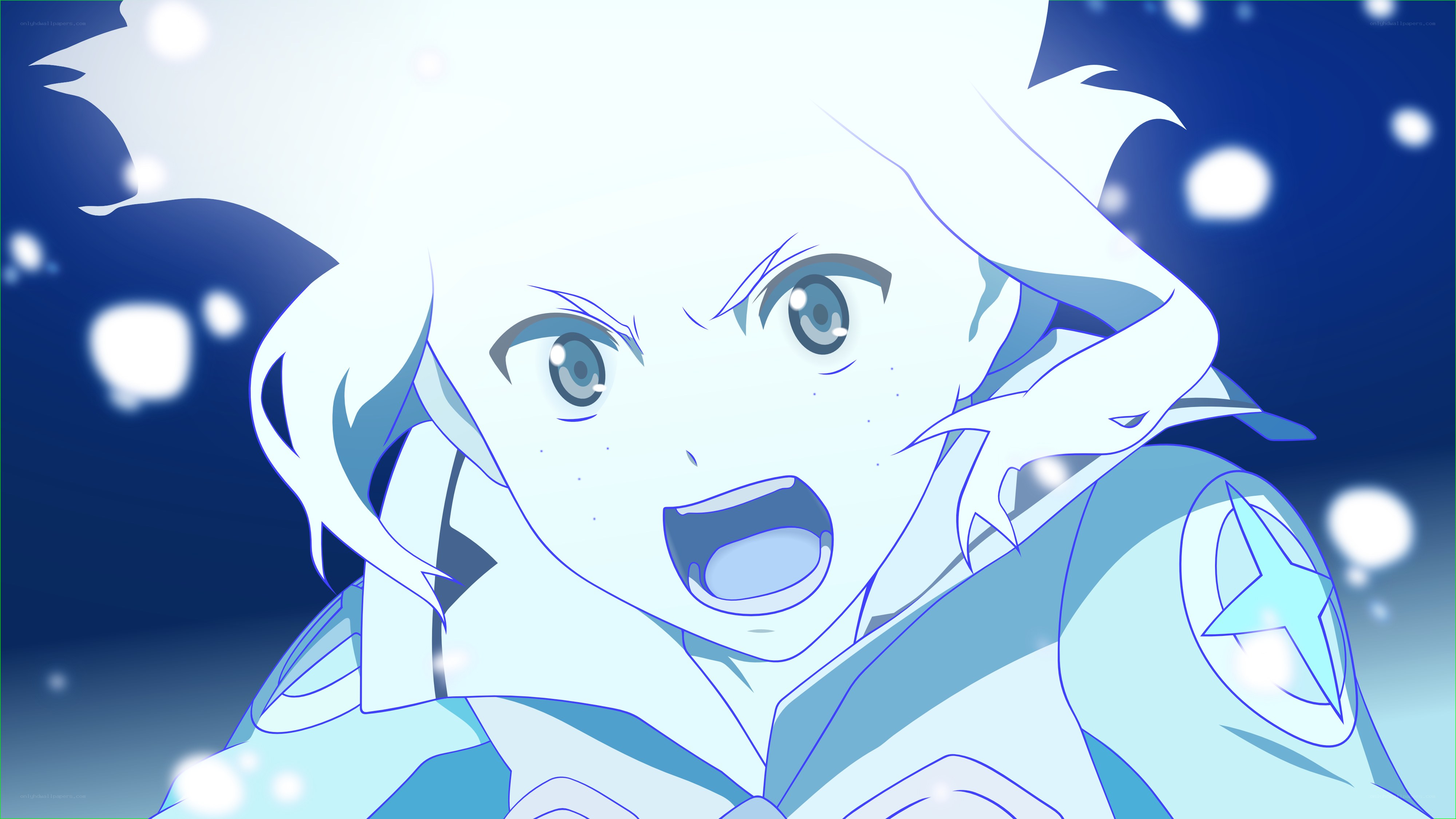 anime character in snow