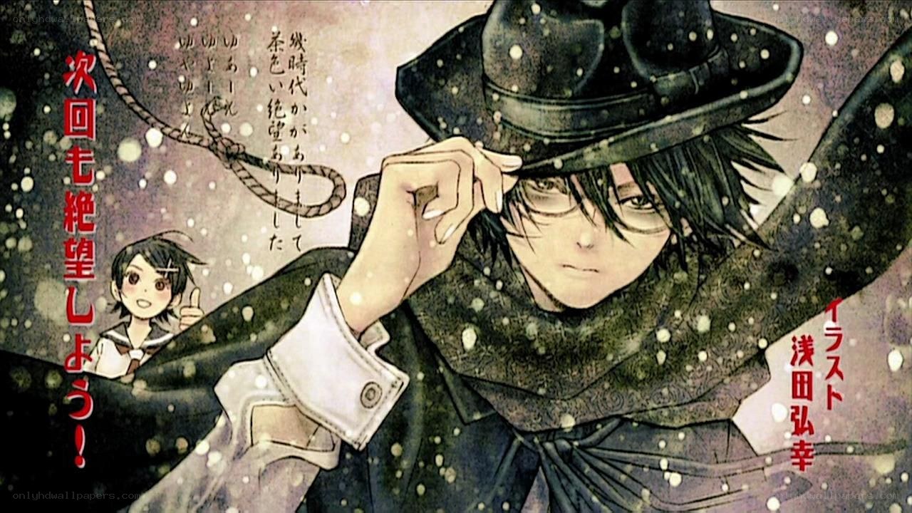 Anime character in snow