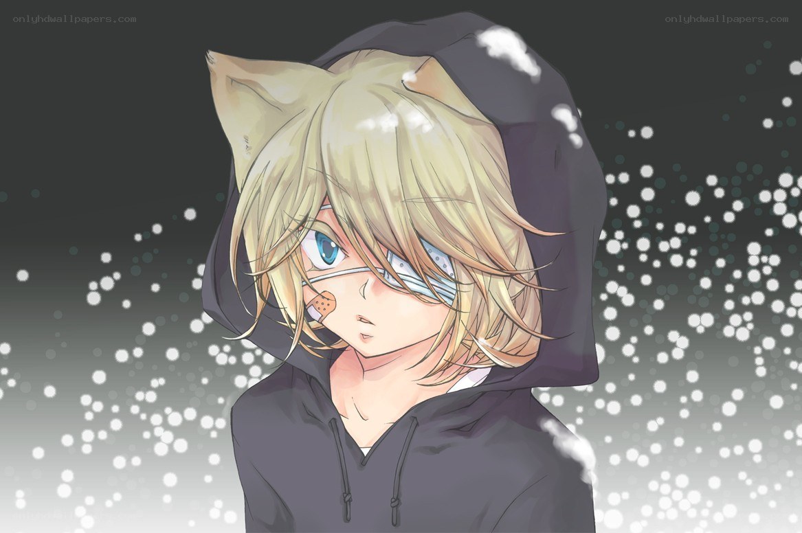 anime character in snow