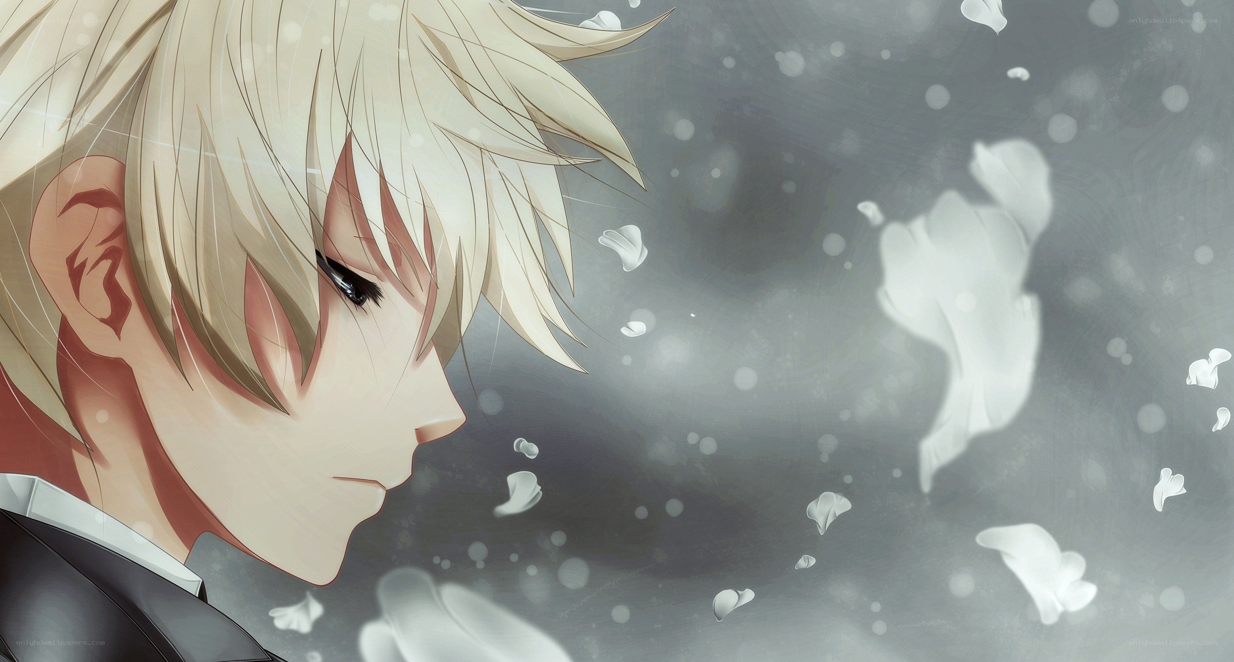 anime character in snow