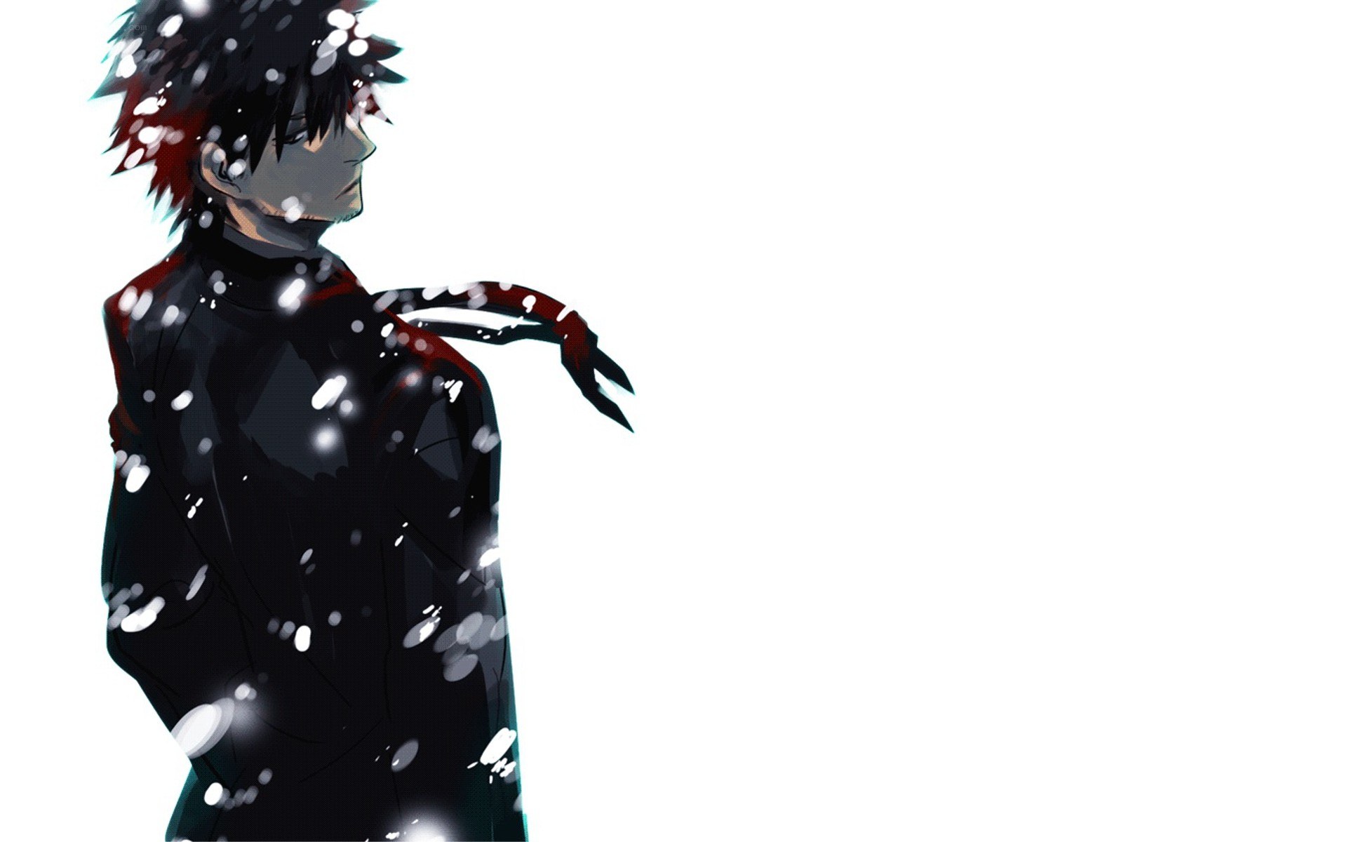 anime character in snow