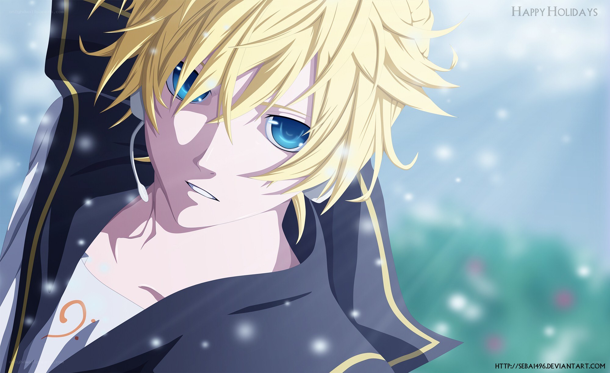 anime character in snow