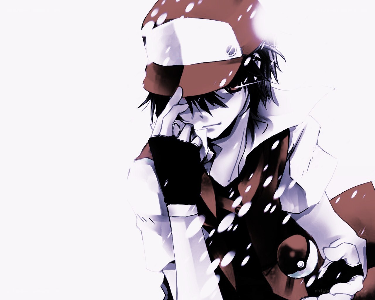 anime character in snow