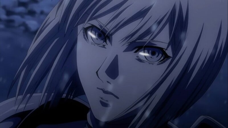 anime character in snow