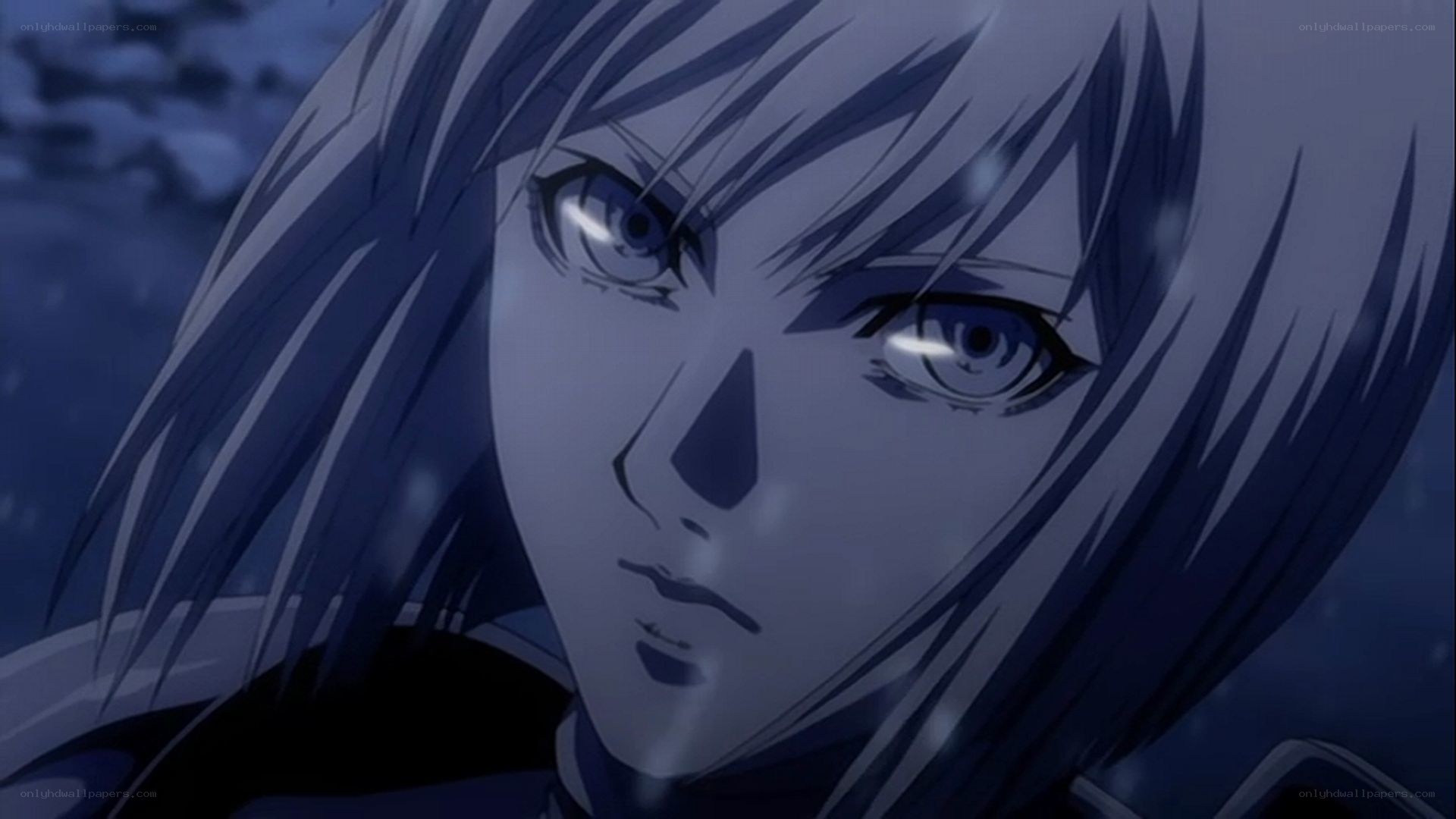 anime character in snow