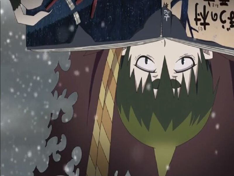 Anime Character in Snow — Green