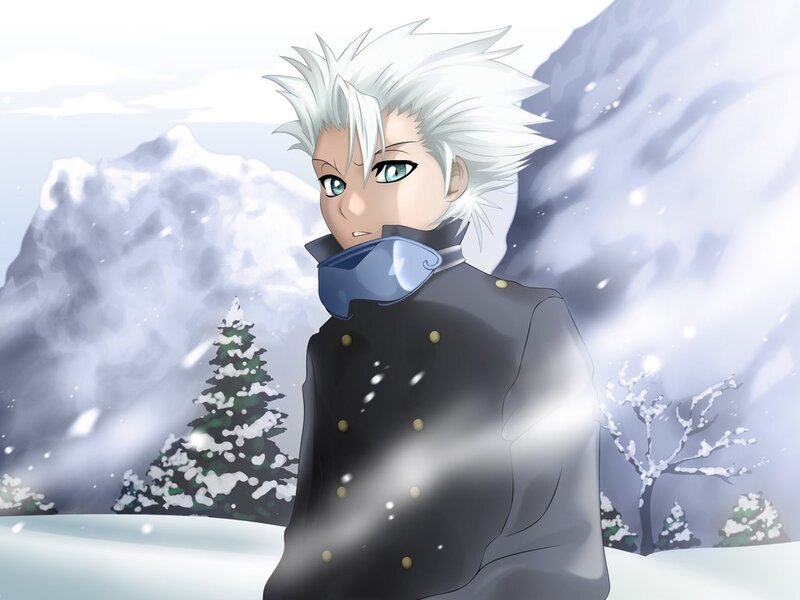 Anime Character in Snow — White, Cold
