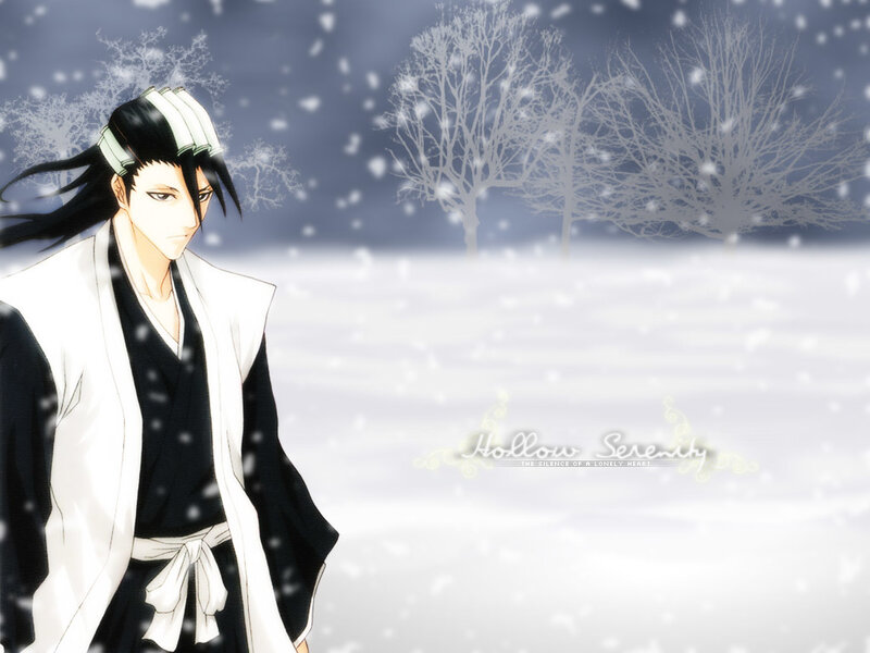 Anime Character in Snow — White, Serene, Winter, Trees