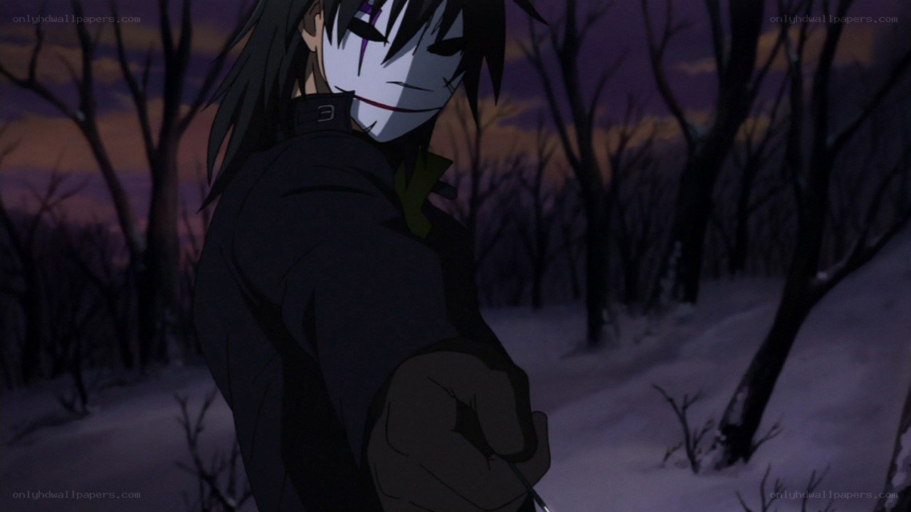 anime character in snowy forest