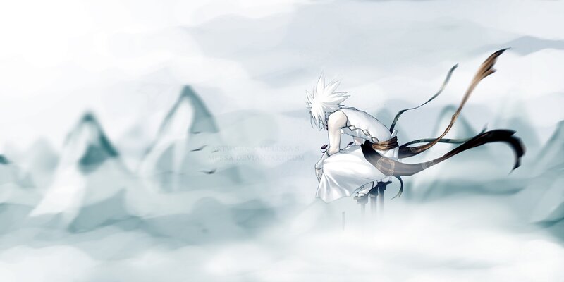 anime character in snowy landscape