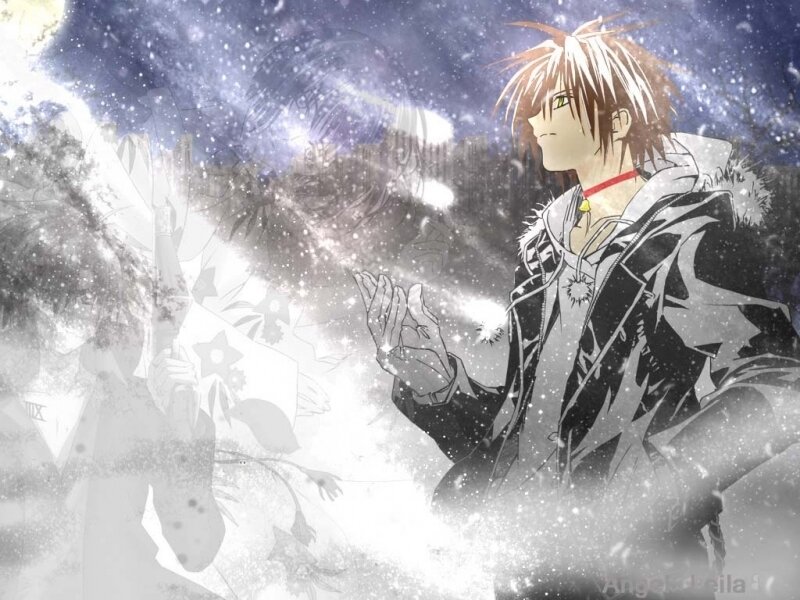 anime character in snowy scene