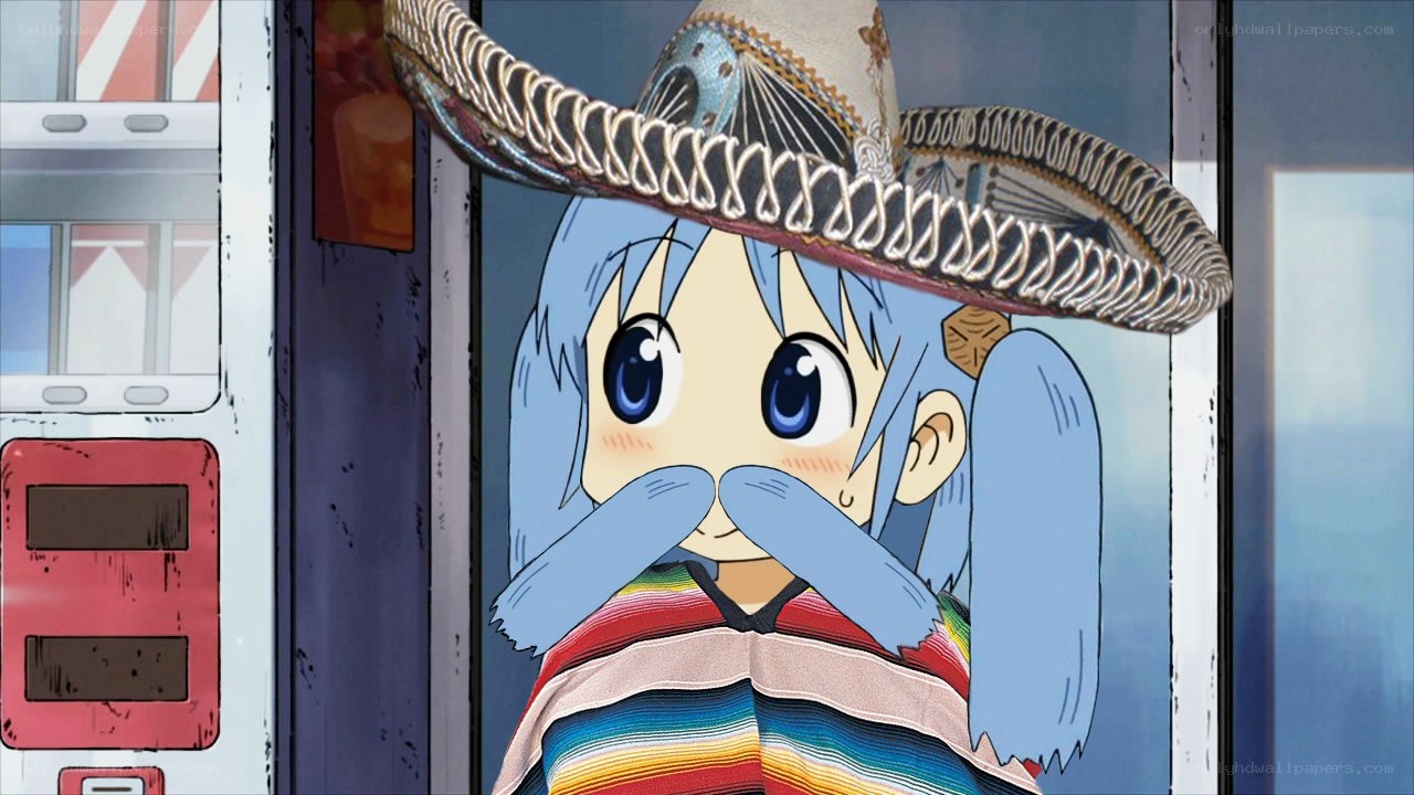 anime character in sombrero