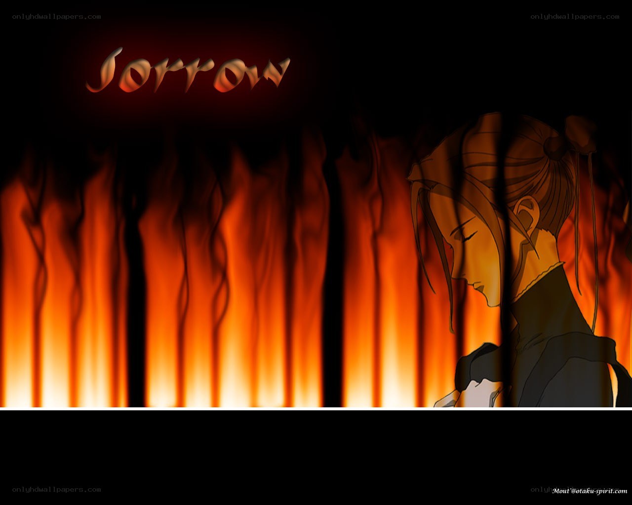 Anime character in sorrow