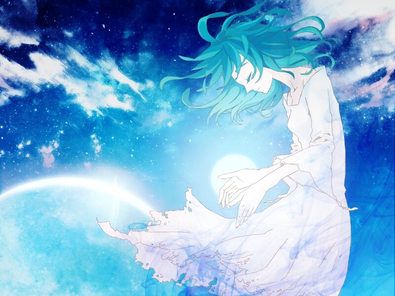 anime character in space