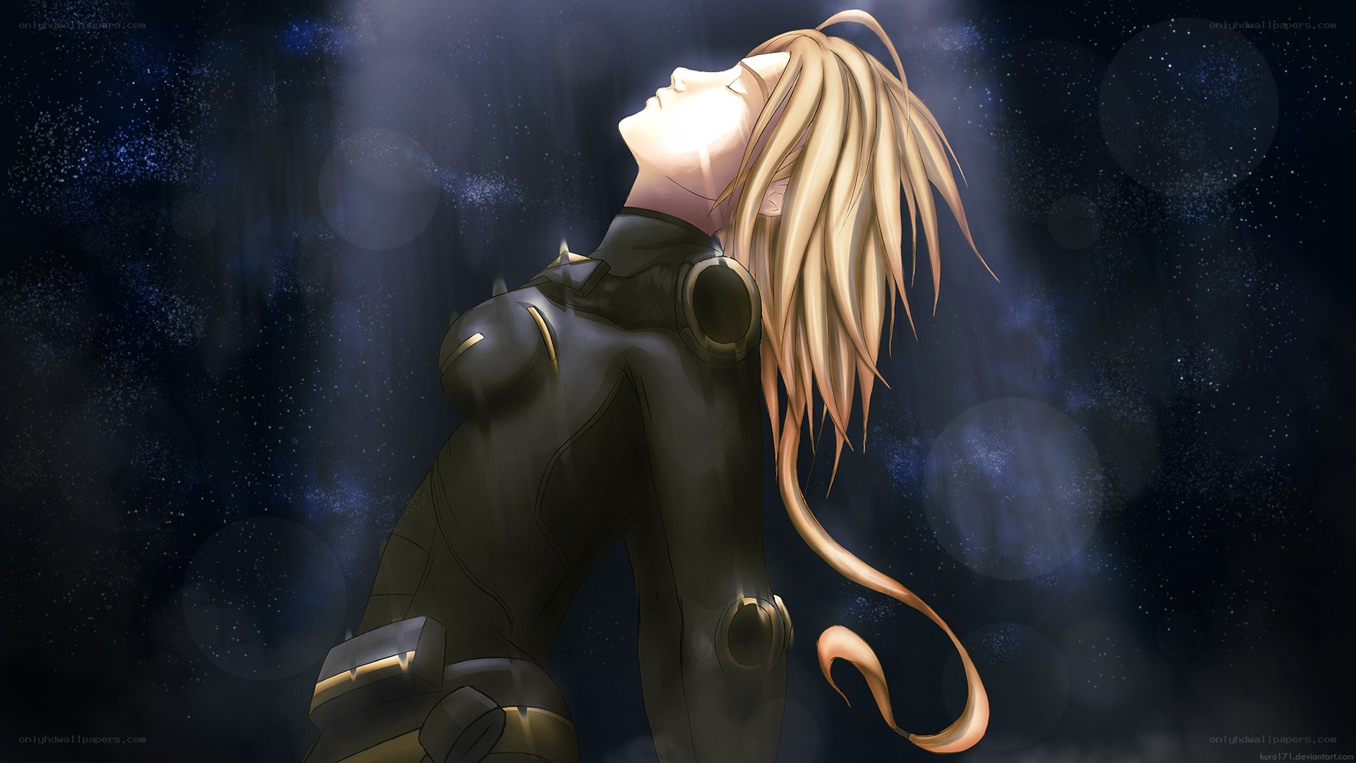 anime character in space