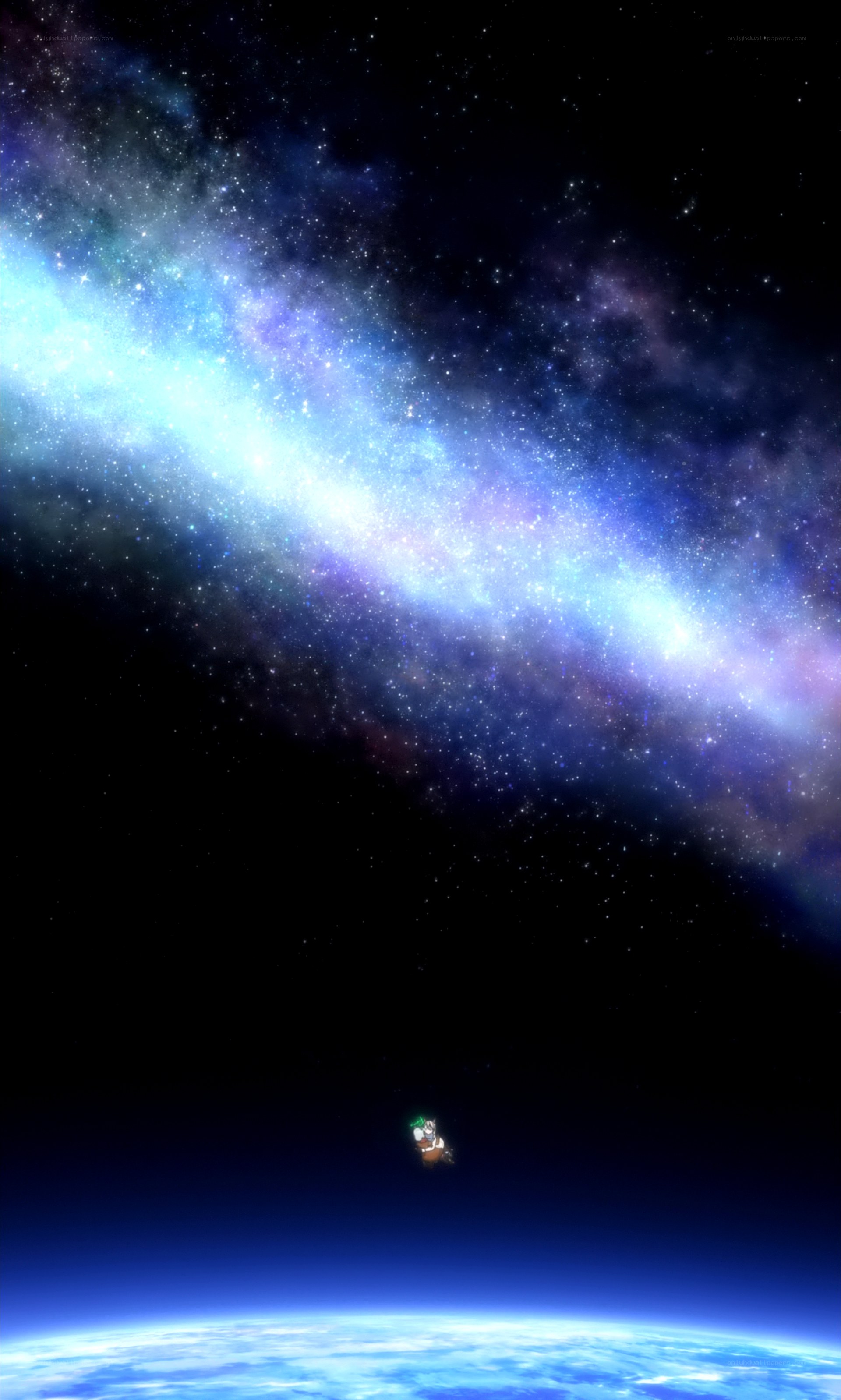 Anime character in space