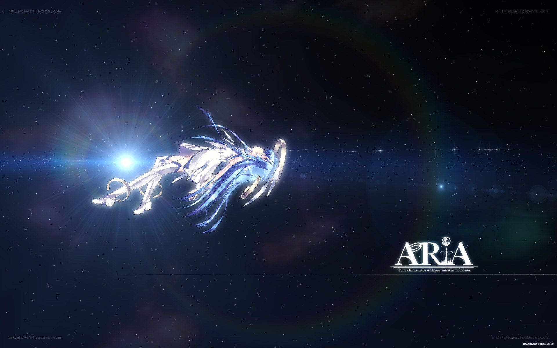 Anime character in space