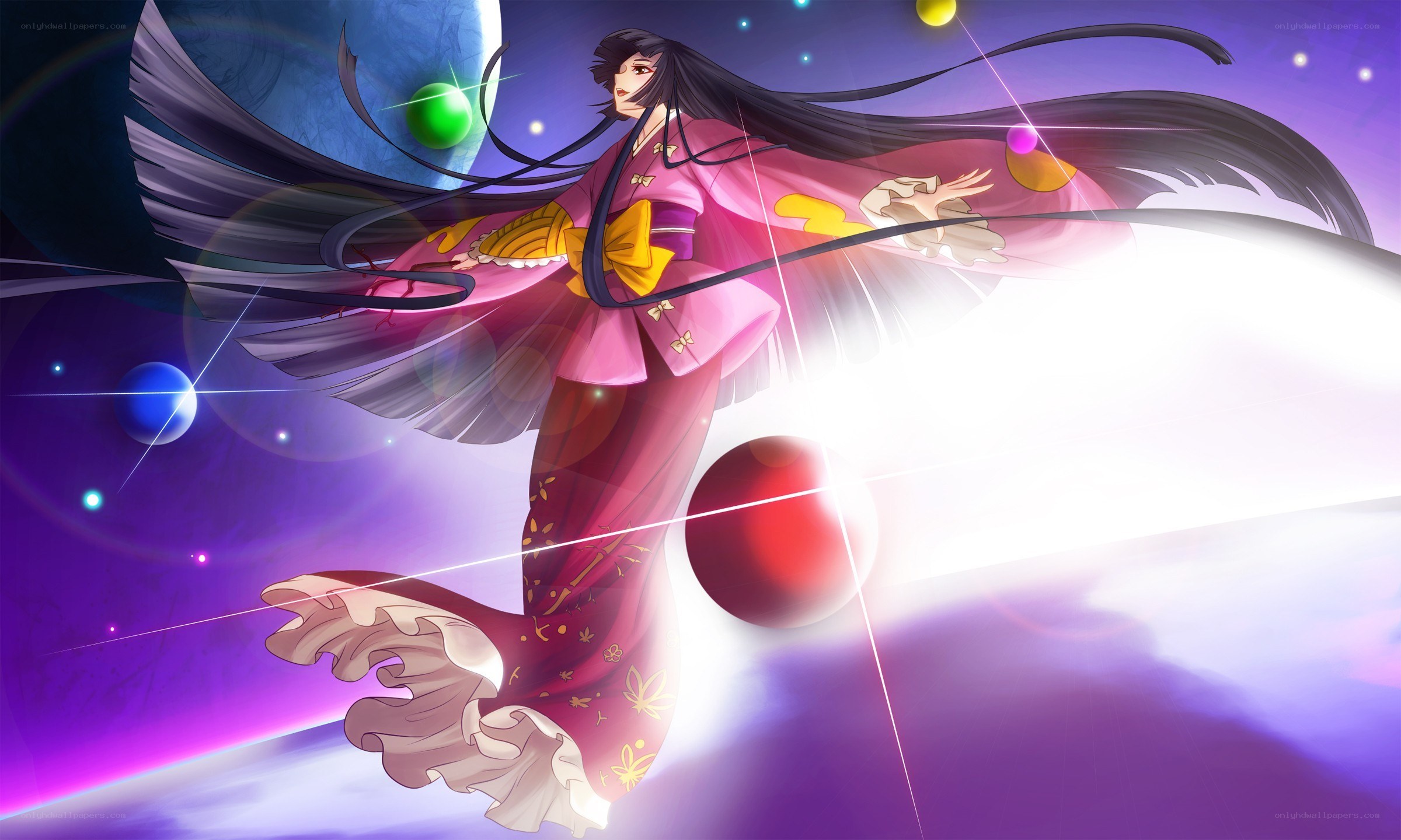 anime character in space