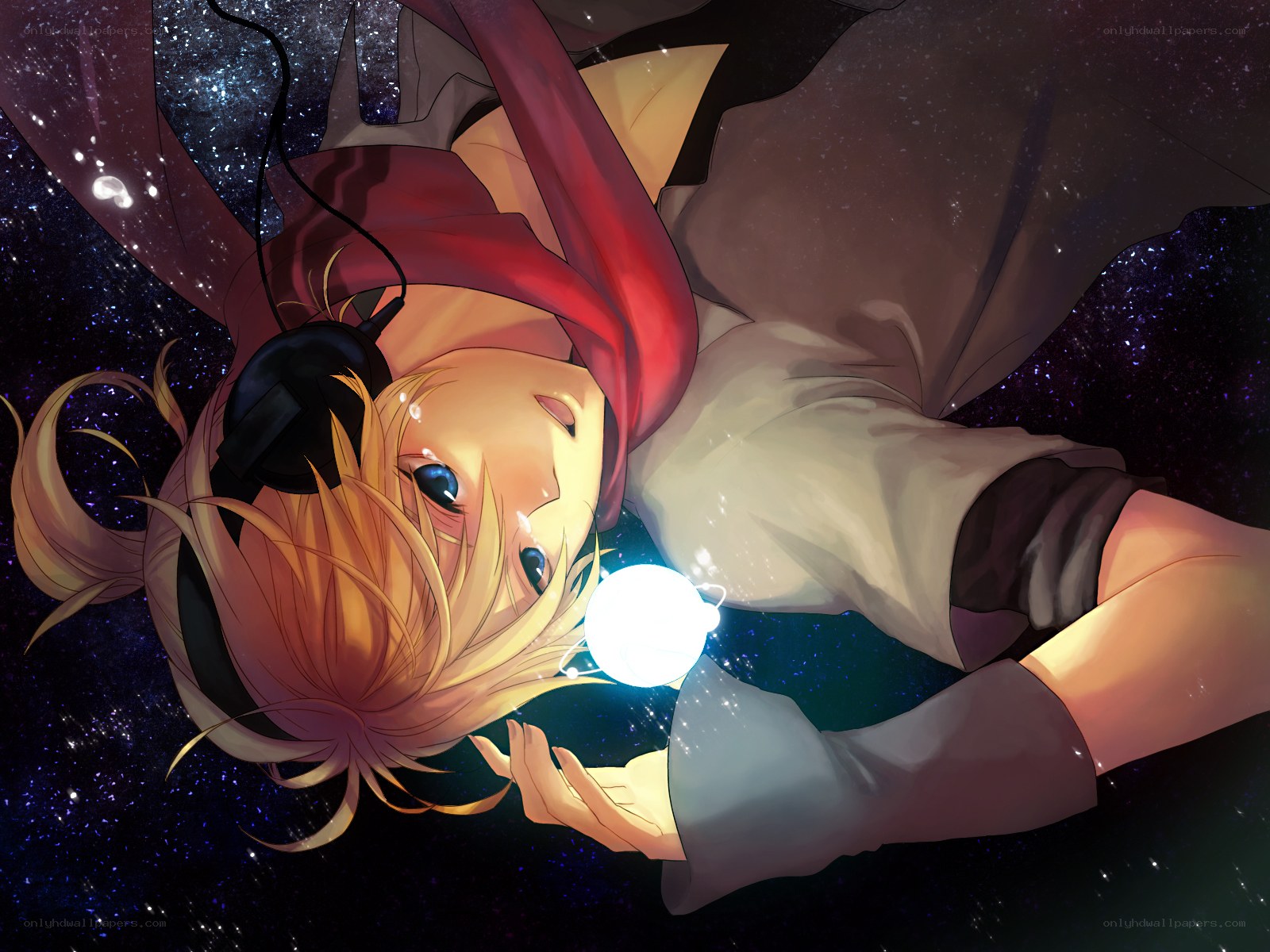 Anime character in space