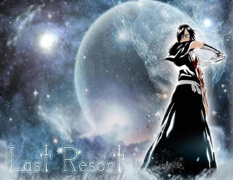 Anime Character in Space — Black, Dramatic, Night, Digital Art, Moon
