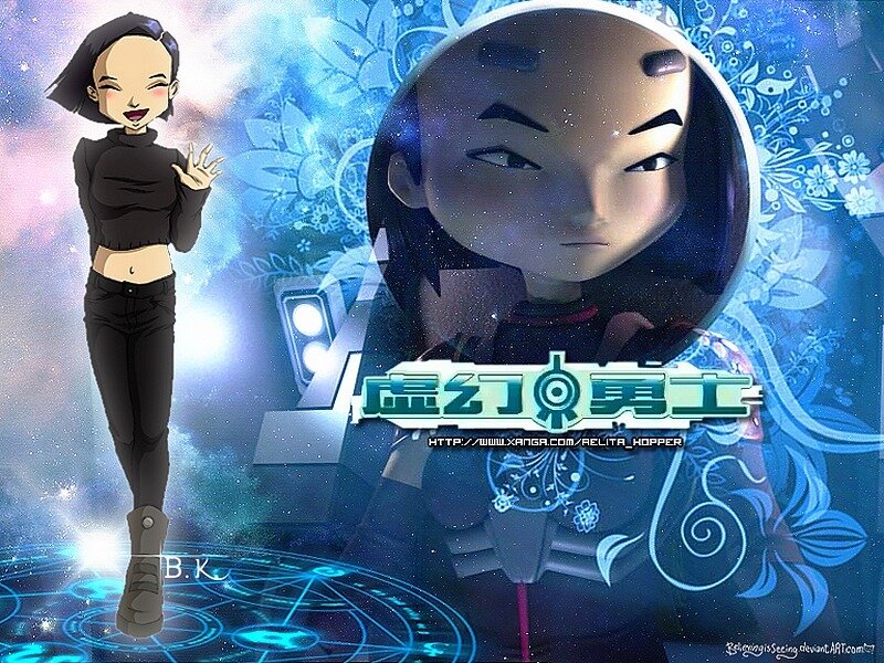 Anime Character in Space — Blue, Fantastical