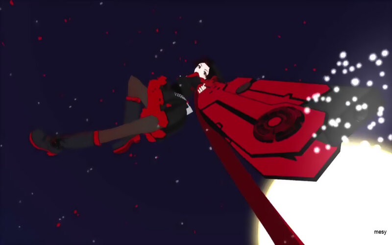 Anime Character in Space — Red, Dramatic