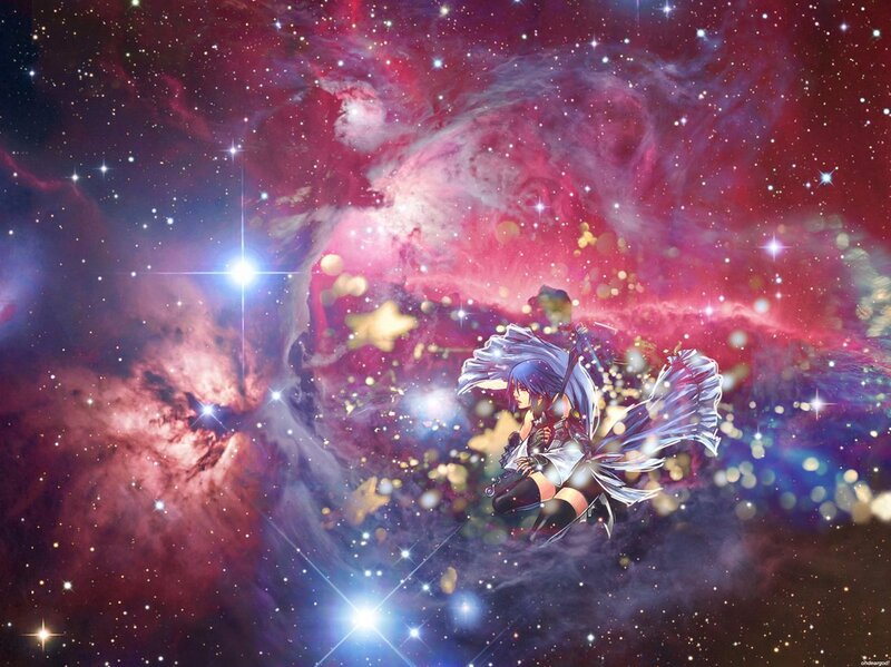 Anime Character in Space — Red