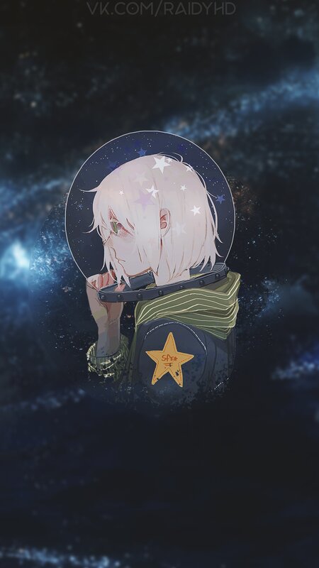 Anime Character in Space Suit — Blue