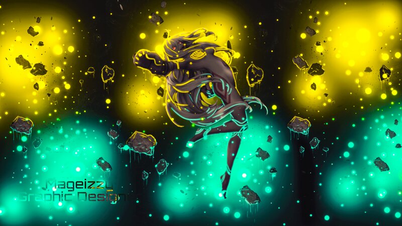 Anime Character in Space — Yellow, Dramatic