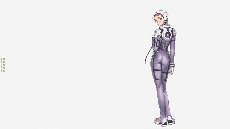 Anime Character in Spacesuit — Purple