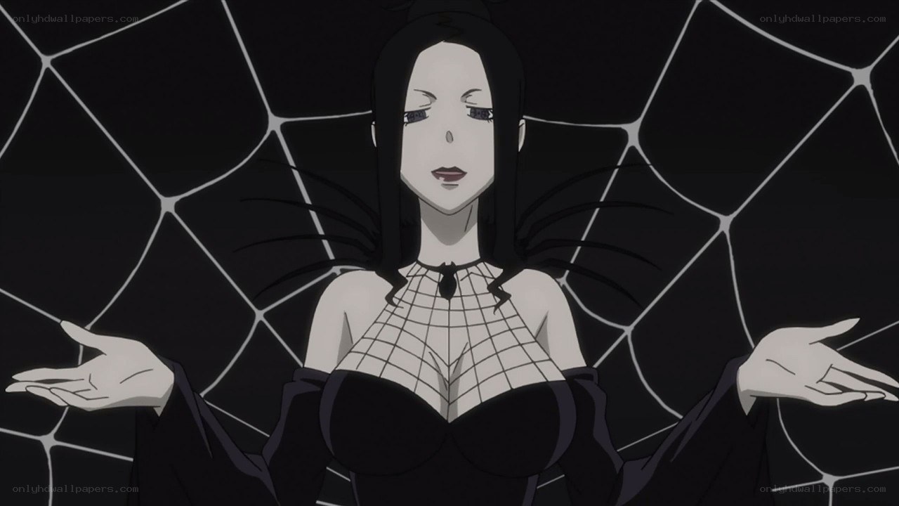 anime character in spiderweb