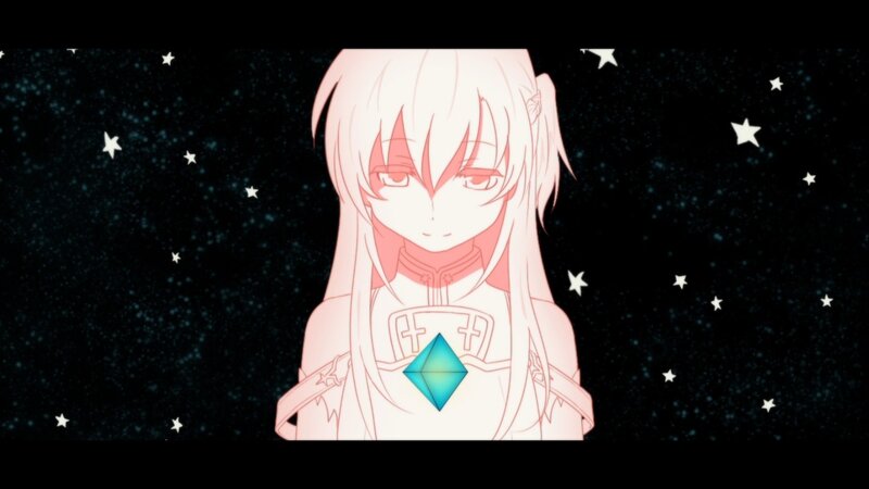 anime character in starry space