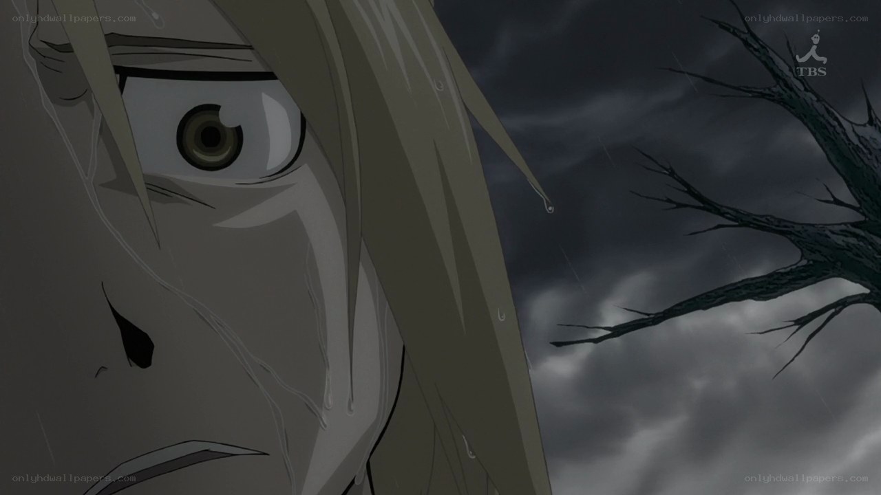 anime character in storm