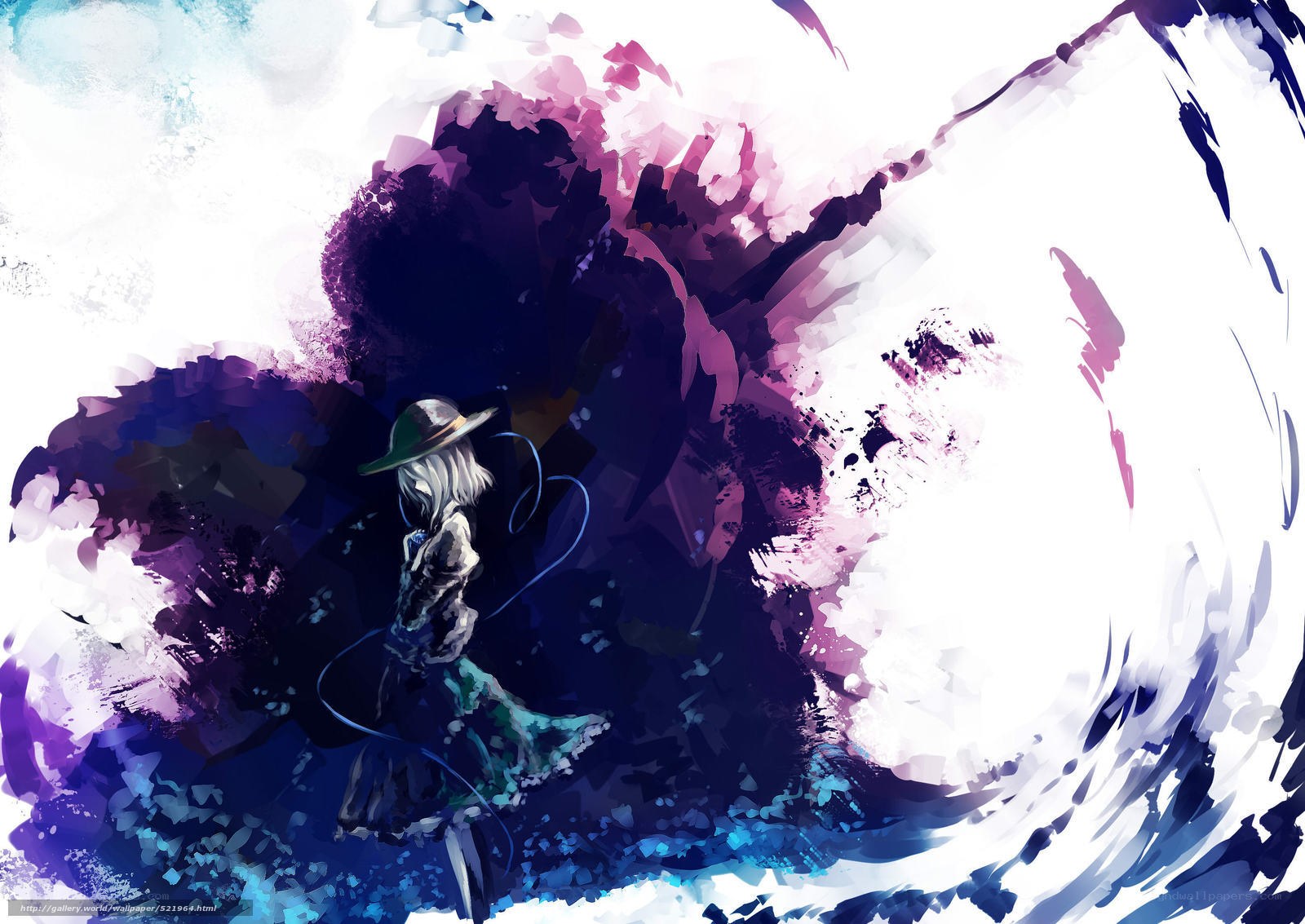 anime character in storm