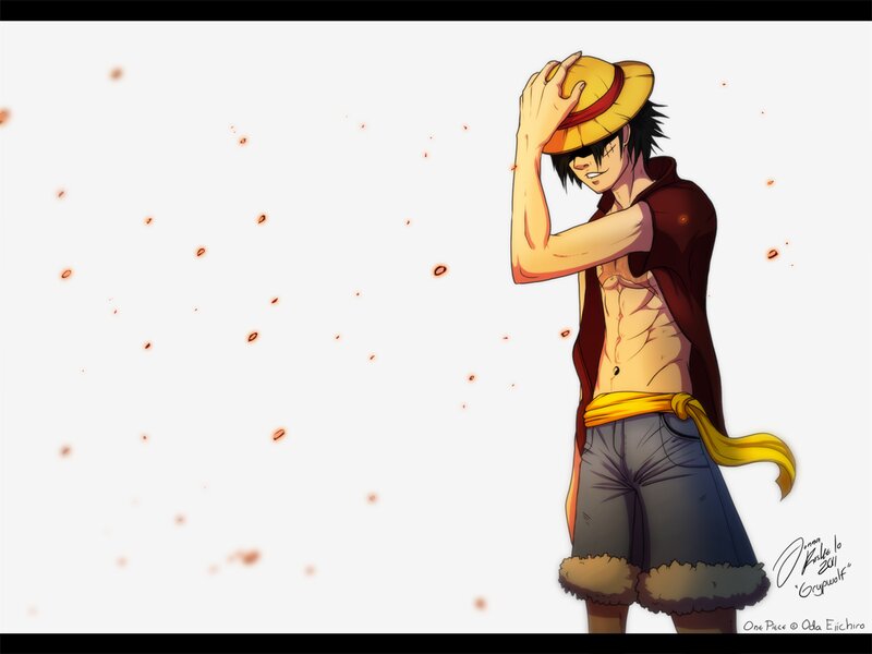 Anime Character in Straw Hat — Yellow