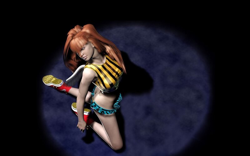 anime character in striped outfit