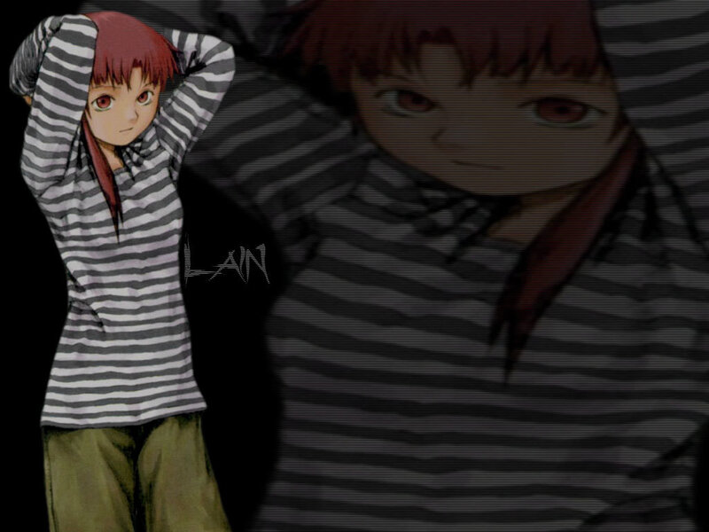Anime character in striped shirt
