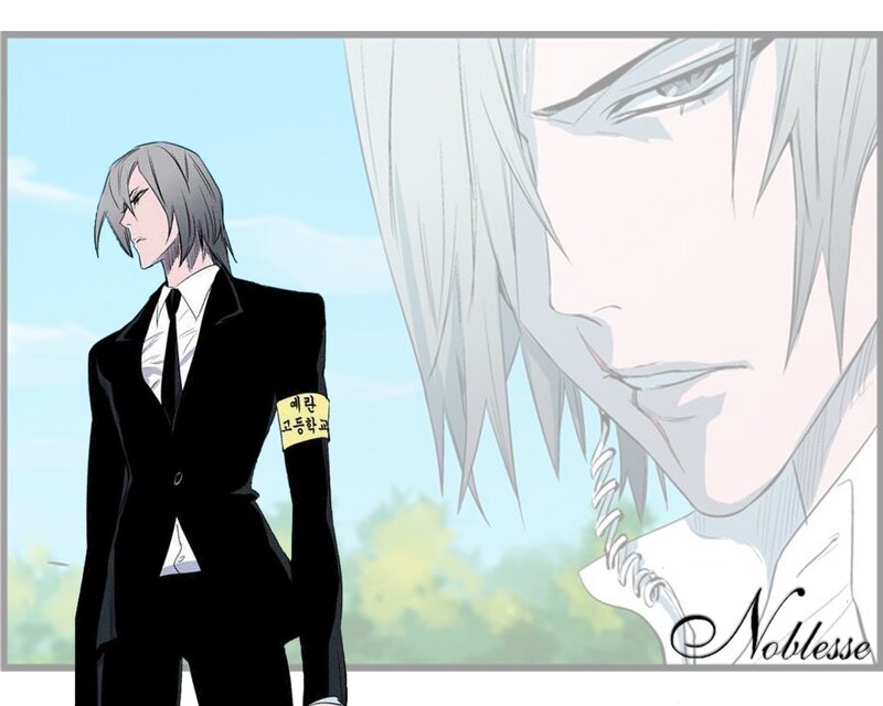 Anime Character in Suit — Black, Dramatic, Afternoon