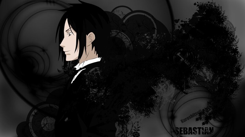 Anime Character in Suit — Black, Dramatic, Black Hair
