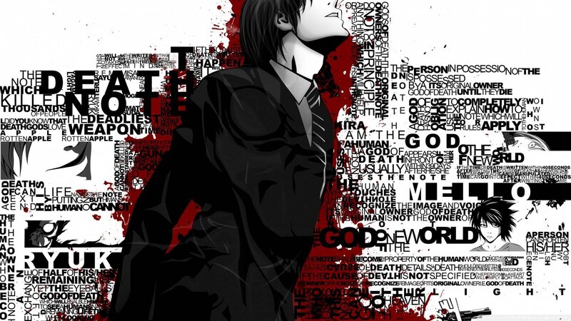 Anime Character in Suit — Black, Dramatic, Intense