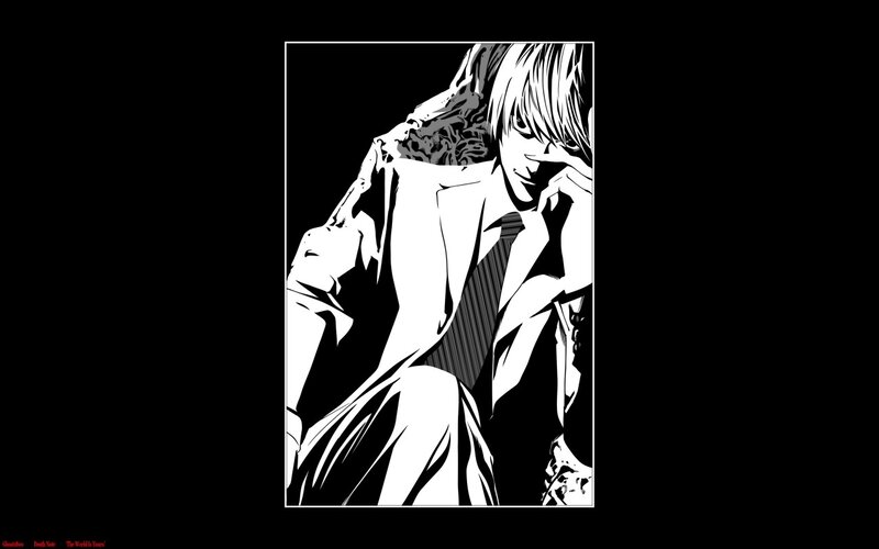 Anime Character in Suit — Black, Dramatic, Manga, Tie