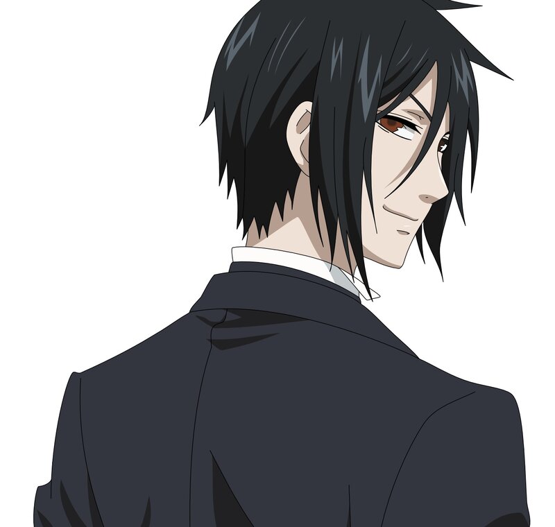 Anime Character in Suit — Black, Neutral