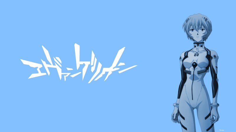 Anime Character in Suit — Blue, Calm, Logo