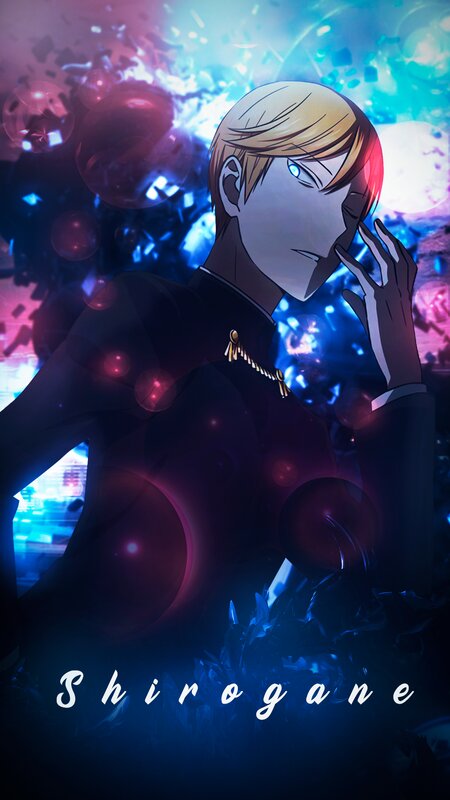 Anime Character in Suit — Blue, Dramatic, Hand on Face