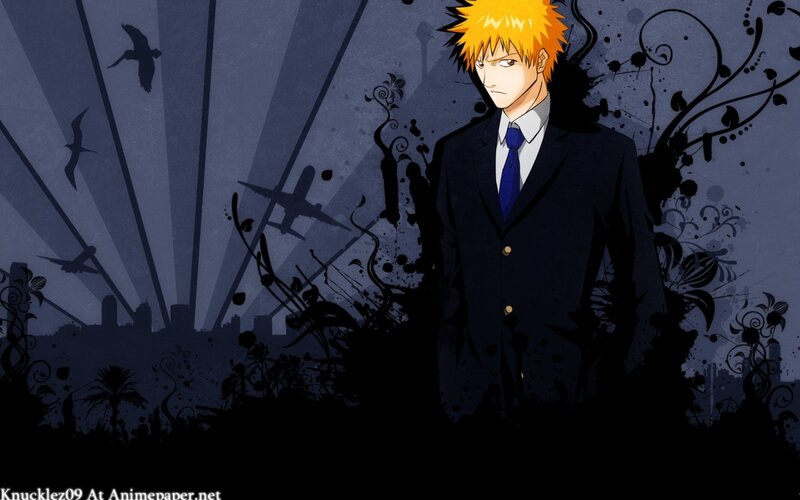 Anime Character in Suit — Blue, Dramatic, Night, Airplane