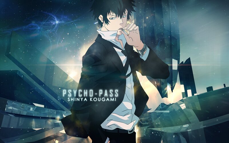 Anime Character in Suit — Blue, Dramatic, Night